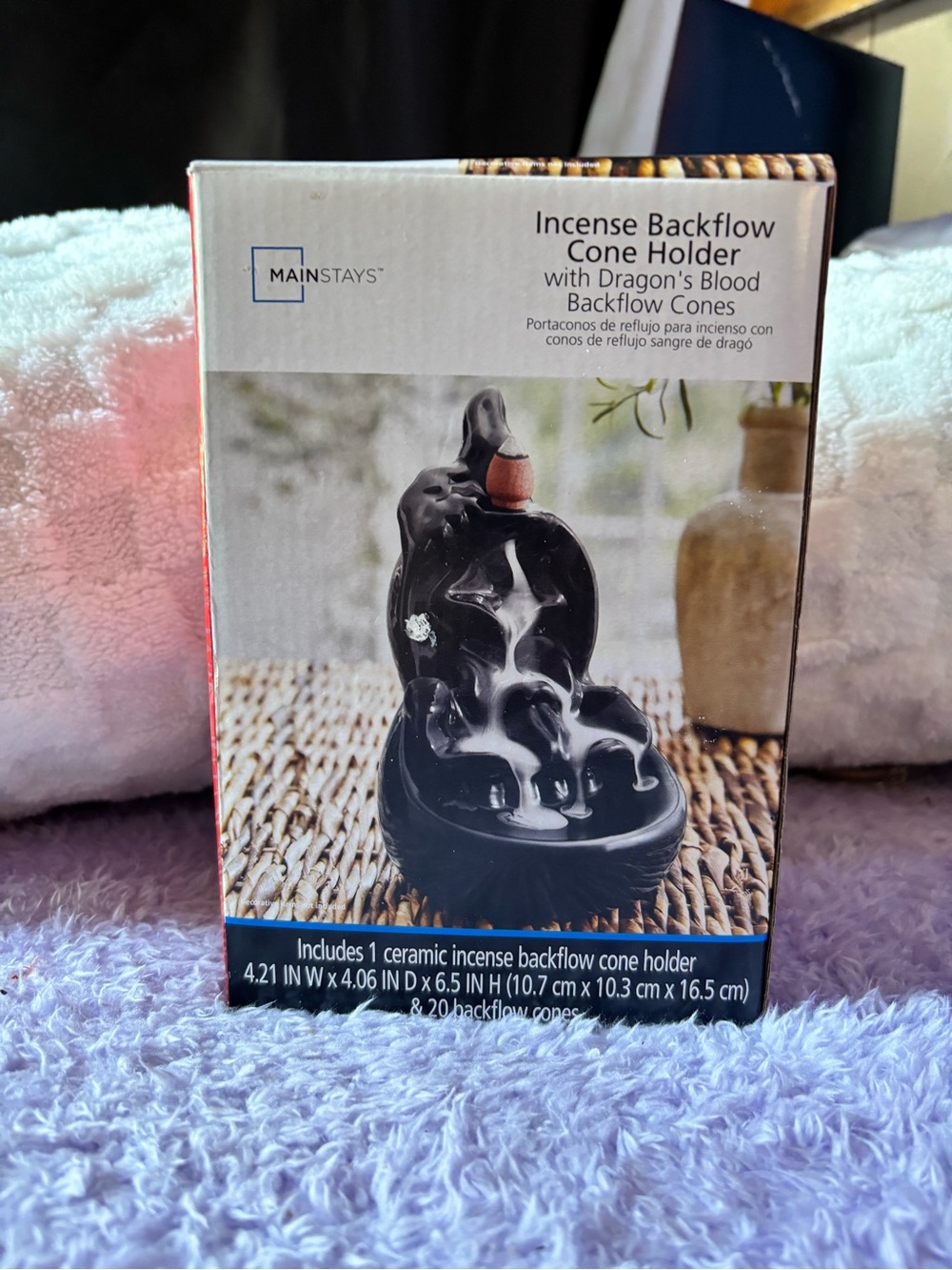 Mainstays Black Ceramic Dragon Backflow Incense Holder
